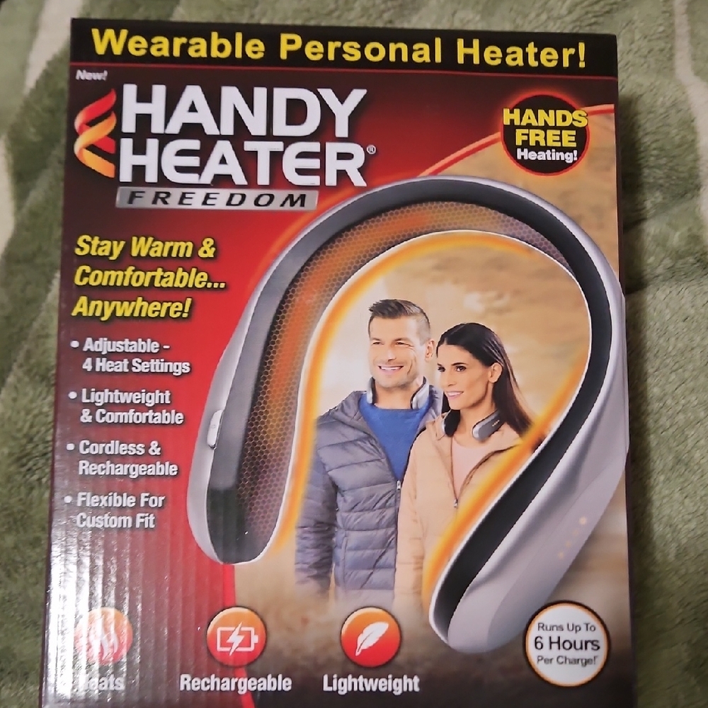 Handy Heater Freedom Wearable Personal Heater - Black and Gray